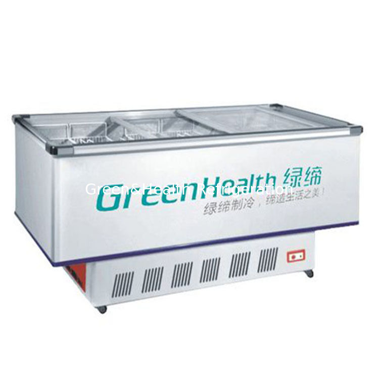 Congelador de caja vertical de gran capacidad con compresor Danfoss y descongelamiento automático para uso comercial