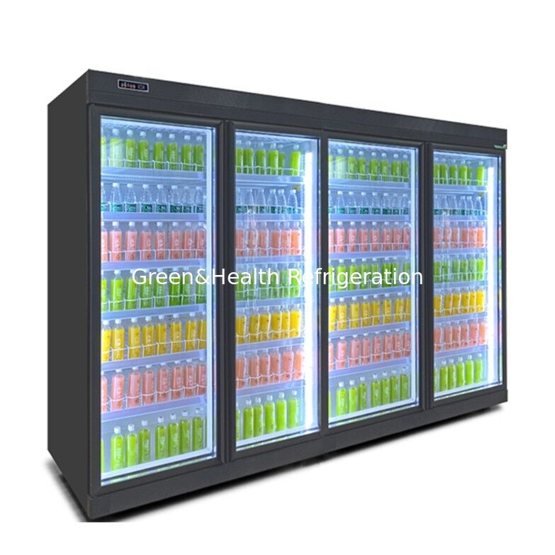 Frío de ventilador Frío de bebidas comercial con 5 estanterías y controlador digital para pantalla de supermercado