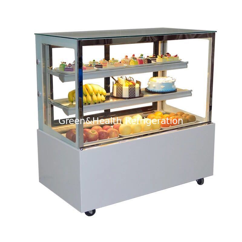 Commercial Stainless Steel Cake Display Freezer with 3 Layers and Digital Thermostat for Pastry Refrigeration