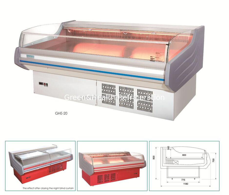 Congelador de carne de acero inoxidable con luz LED y descongelamiento automático para uso comercial