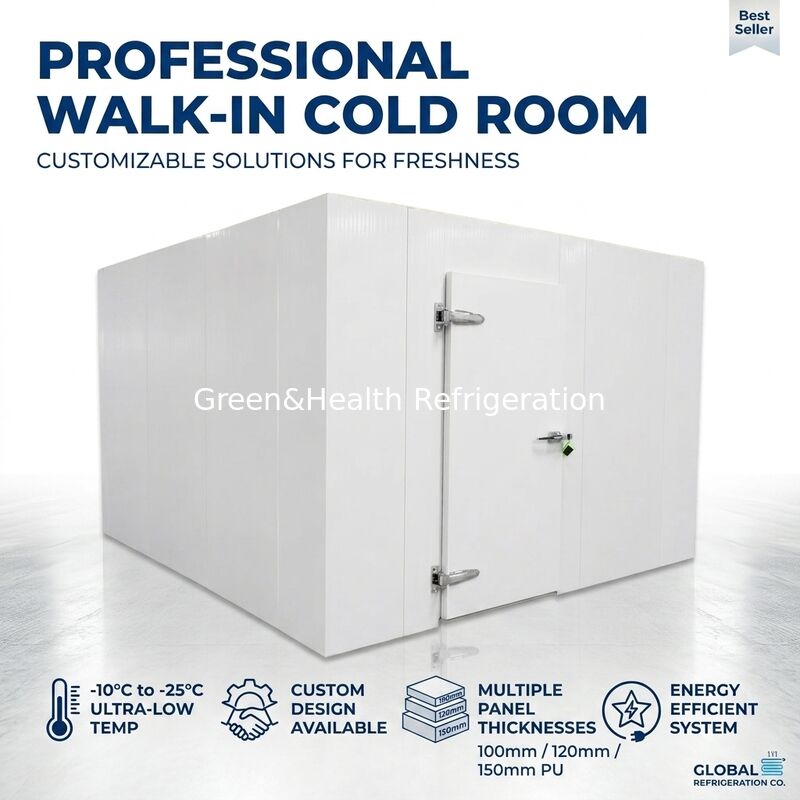Cámara frigorífica de sacrificio con sistema de refrigeración refrigerado por aire de tamaños personalizables
