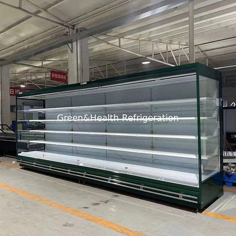 Refrigerador Exhibidor Comercial Negro para Carnicería, Exhibidor para Productos Cárnicos