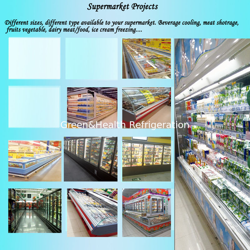 Pre - haga Multideck los proyectos más desapasibles abiertos del supermercado para los colmados