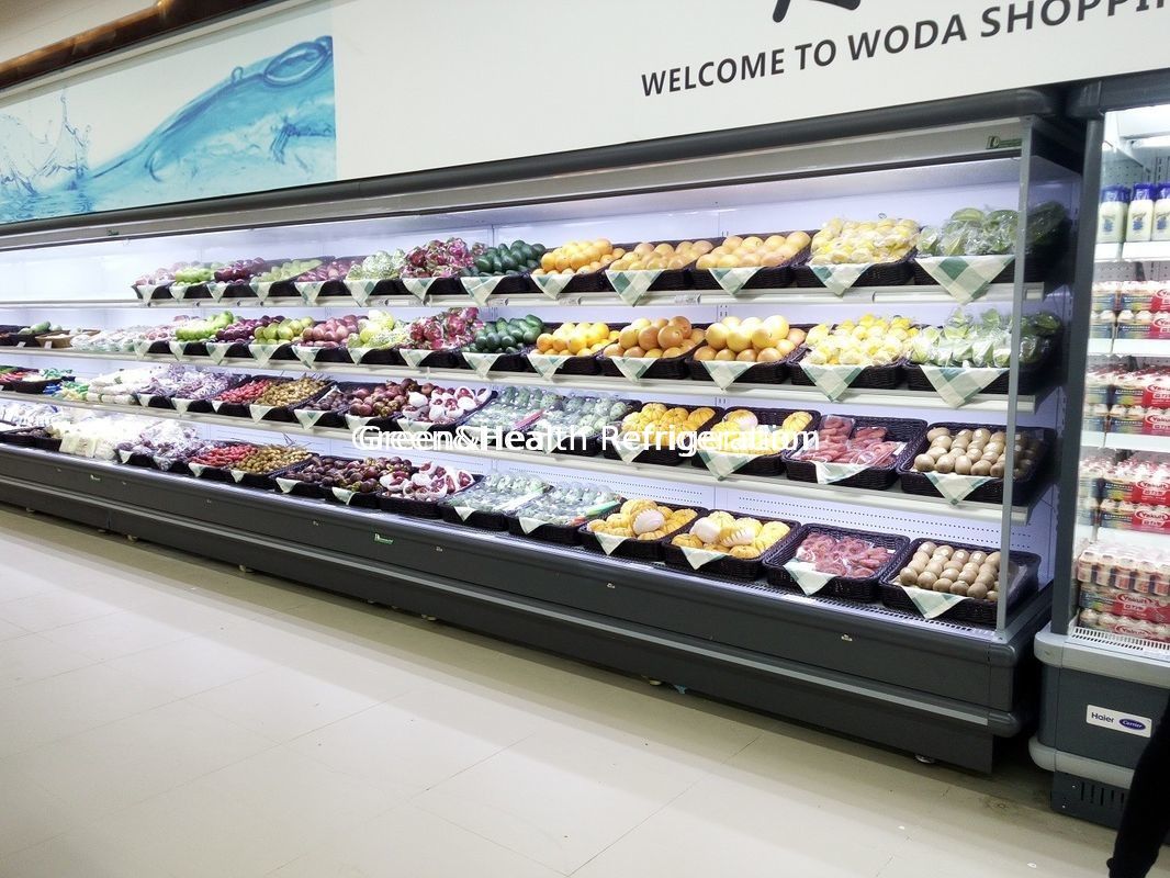 - Tipo de descongelamiento de tipo automático y verde - Chiller de pantalla refrigerada de cubierta remota