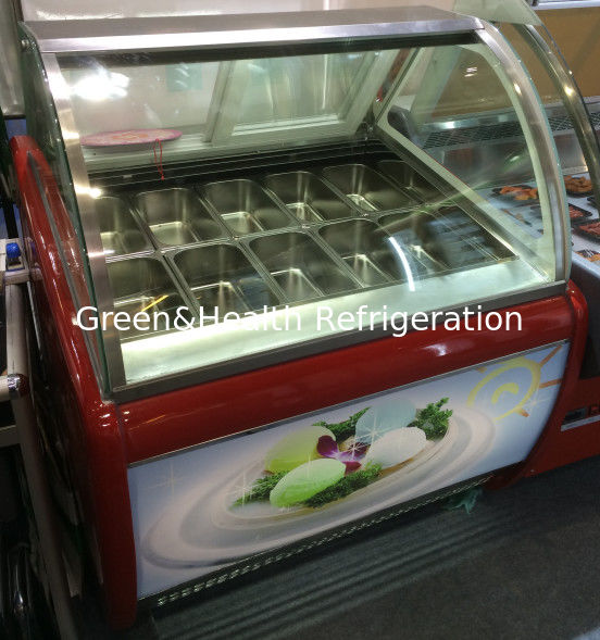 Tamaño de la bandeja 325*176*100mm Display de helado de acero inoxidable