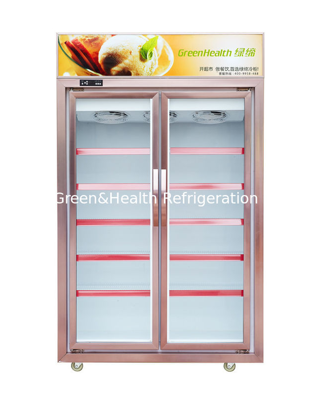 Congelador Comercial de Puerta de Vidrio con Capacidad de 500L y Compresor Danfoss - Refrigerador Vertical de Exhibición Congelada con Puerta de Vidrio Templado de Triple Capa