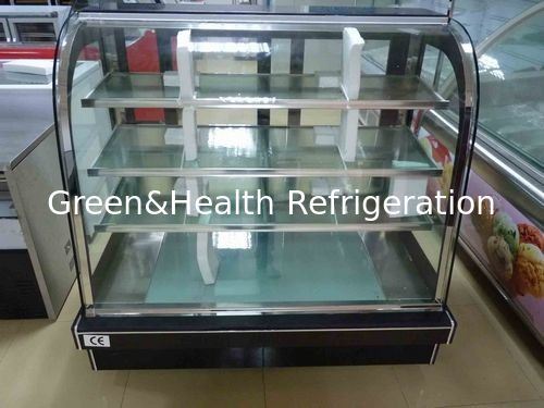 Refrigerador comercial para exhibición de pasteles con sistema de enfriamiento por ventilador con compresor Danfoss y exhibición de 2+1 capas para panaderías