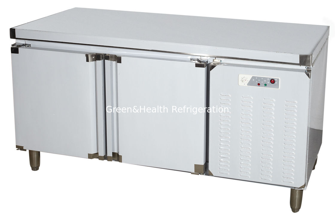 Refrigerador comercial de mesa de trabajo de acero inoxidable con compresor Danfoss y ventilador de refrigeración para panaderías y hoteles