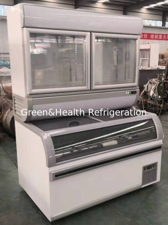 Refrigerador Congelador Combinado Comercial con Descongelación Automática, Compresor Danfoss e Iluminación LED para Exhibición de Verduras en Restaurantes