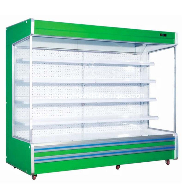 Equipo de refrigeración modificado para requisitos particulares del supermercado del escaparate de la lechería de la leche de la exhibición de la fruta del color