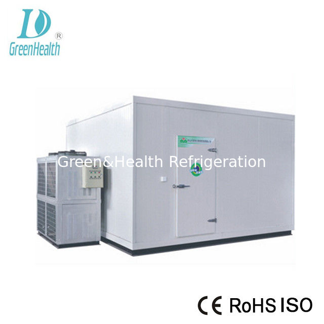 Refrigeración por aire 2-8 grados Panel de PU Estabilidad Chiller de cuarto frío de acero para almacenamiento de alimentos