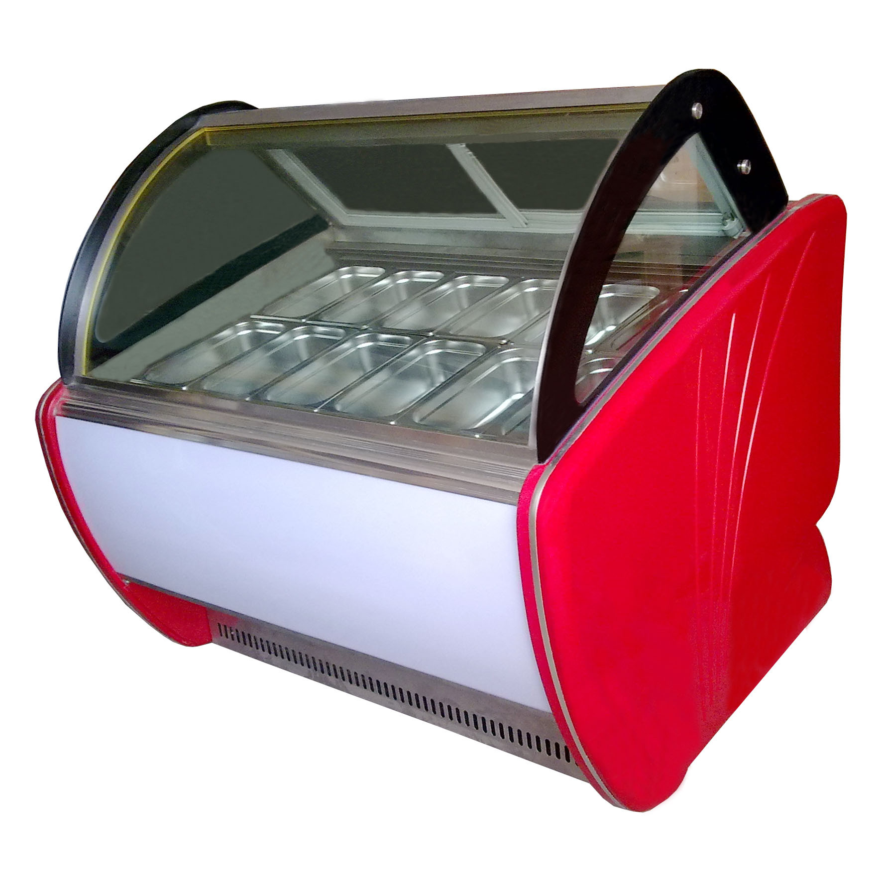 Refrigeradores ahorros de energía de la exhibición del helado con 20 cacerolas -22 - 18 °C OEM