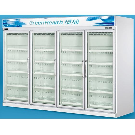 Refrigerador de cristal -20°C de la puerta de las capas triples con el compresor de Copeland