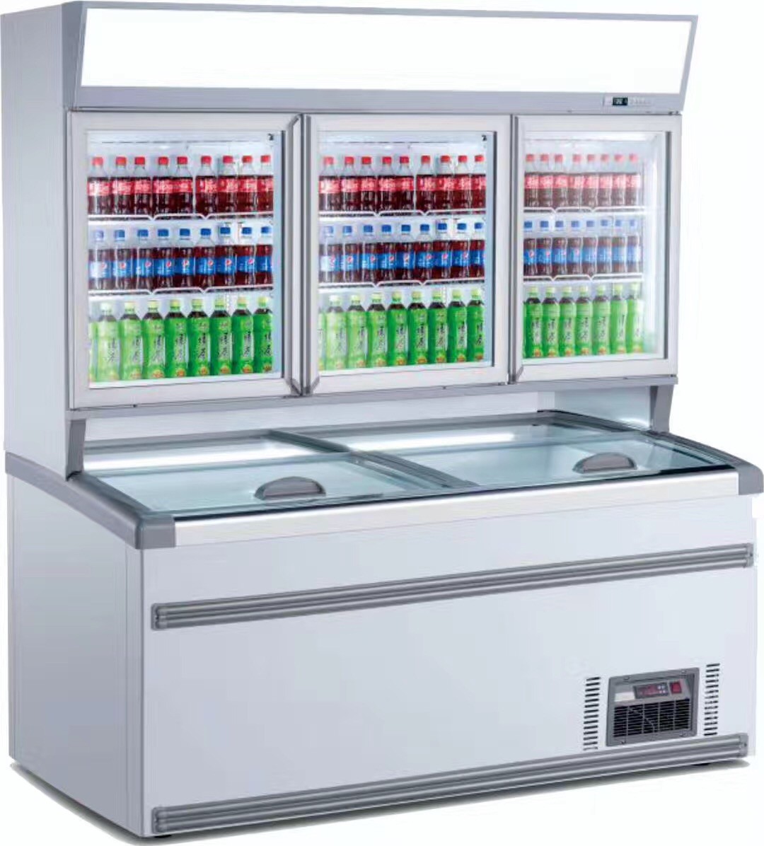Refrigerador abierto de Multideck de la cosechadora para la fruta/el congelador vegetal de la crema de /Ice