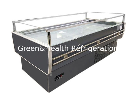 El congelador de la isla del supermercado