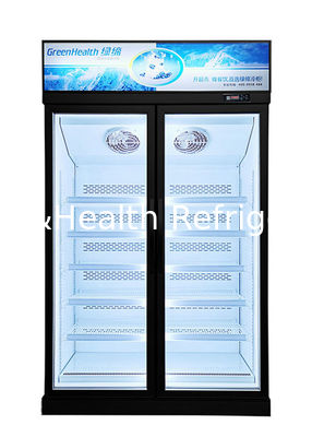 Congelador de la puerta de la refrigeración por aire/refrigerador de cristal del helado con el negro de RoHS