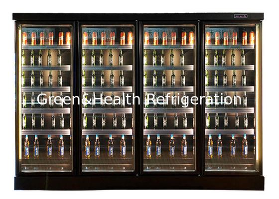 Refrigerador de cristal de la exhibición de Multideck de la puerta para la bebida de la cerveza de la leche del yogur de la bebida