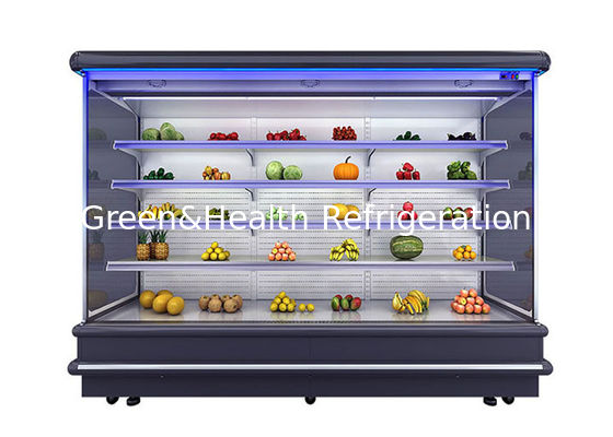 Refrigeración por aire más desapasible abierta 2000L de Front Display Beverage Multideck Open
