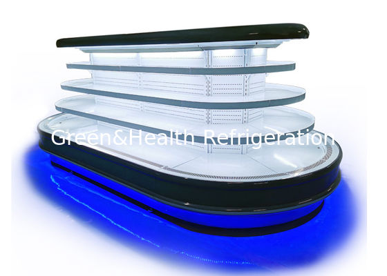 Refrigerador comercial de la exhibición de la isla de la ronda de Multideck para las legumbres de fruta del supermercado