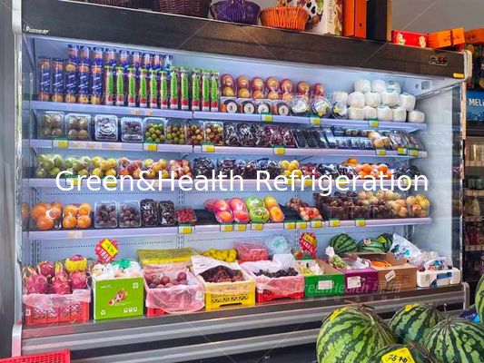 Refrigerador vegetal Multideck Juice Fruit Mall Refrigerator del aire abierto