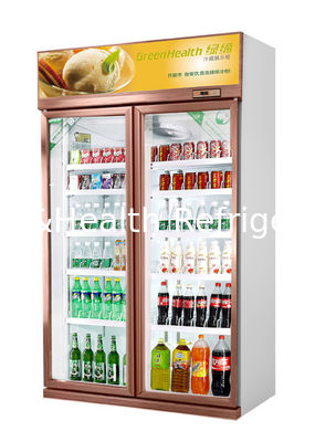 Un refrigerador más fresco del supermercado de la bebida de cristal de la puerta de la refrigeración por aire 5 capas