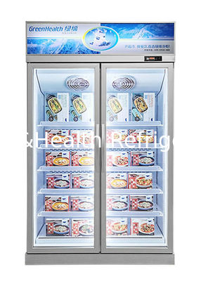 Congelador de enfriamiento de la exhibición del refrigerador de la comida congelada de la fan para el supermercado