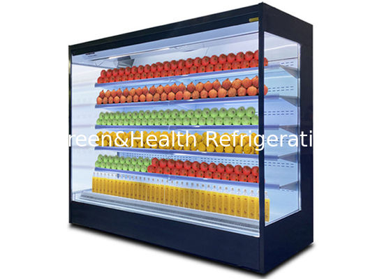 Cubierta multi Front Standing Display Cooler abierto de la cortina de aire del supermercado