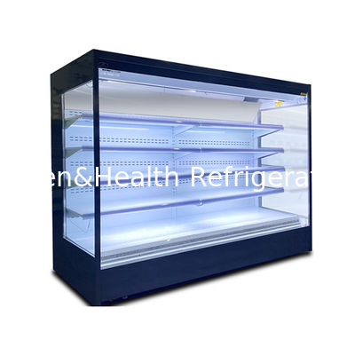 Enfriadores de cubierta abierta grandes comerciales verticales para bebidas frutas