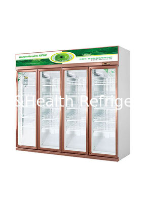 Refrigeradores de cristal verticales comerciales amistosos de Eco para la bebida