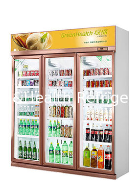 Refrigerador modificado para requisitos particulares de 1 2 3 puertas de cristal para las exhibiciones ninguna nevera comercial de la bebida fría de la niebla