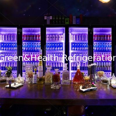Refrigerador comercial reencuadernado auto de la exhibición de la puerta de oscilación para las bebidas de la bebida de la cola