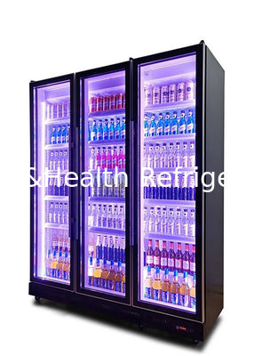 Refrigerador vertical del escaparate de gabinetes más desapasibles de la cerveza del comercio de R404a para la bebida