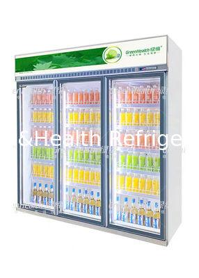 2 / Refrigerador comercial de la exhibición de 3 puertas con el compresor 1008L del inversor