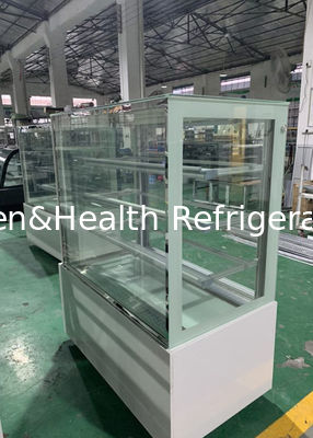 3 capas de la panadería de la torta de la tienda de la exhibición del congelador de cristal del escaparate para el pan