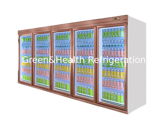 escaparate de cristal remoto Champagne White del refrigerador de la bebida de la puerta 2250L