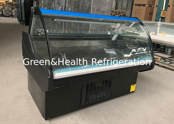 Refrigerador comercial de exhibición con capacidad de 100L con puerta de vidrio frontal abatible y iluminación LED 6500K