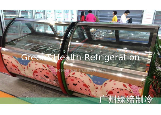 1880W 20 critica el escaparate del pecho del refrigerador del polo del hielo del congelador de la exhibición del helado