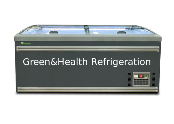 Luxury Chest Deep Freezer Curva de vidrio puerta corredera en la parte superior 1040L