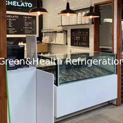 Display de helados de tipo cuadrado de temperatura ultra baja Congelador Gabinete de helados