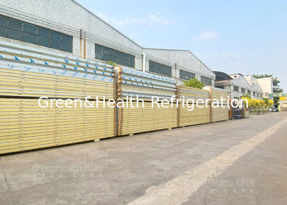 Panel de sándwich de poliuretano Almacenamiento en frío para piso y pared