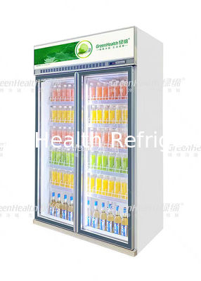 2000 litros de vidrio comercial puerta vertical nevera para la tienda sistema de refrigeración refrigeración de bebidas