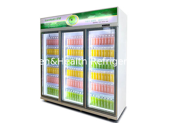 Muchos portales de vidrio presupuesto vertical refrigerado gabinete de visualización caja de congelación 738L