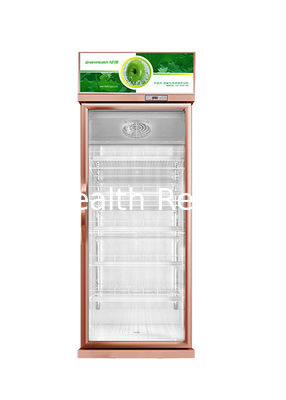 R134a Display comercial Congelador Puerta de vidrio Refrigerador vertical de lujo para bebidas de vino