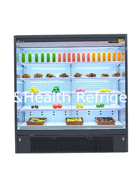 Bebidas multideck verduras y frutas chiller frontal abierto para el supermercado