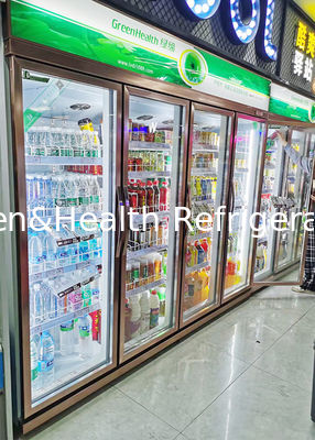 748L Refrigerador con puerta de vidrio Equipo de refrigeración de bebidas Fenería de enfriamiento