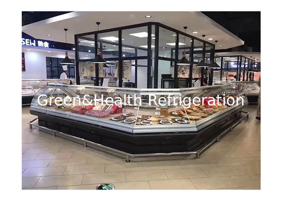 Display de carne fresca de gran tamaño para uso comercial Congelador de pantalla profunda