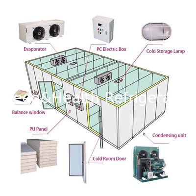 Sala de almacenamiento en frío de pequeña a gran capacidad para diversas aplicaciones