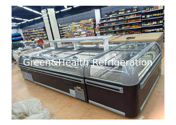 630L Commercial Island Freezer Refrigerador helados para el supermercado