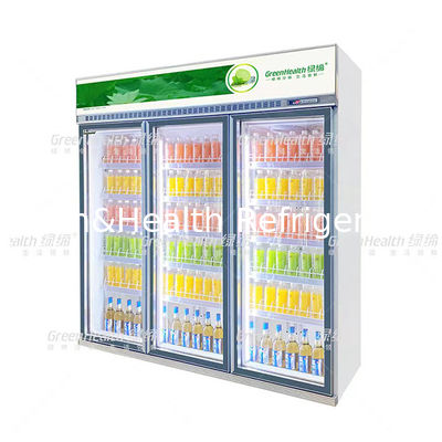 2087L Commercial Display Freezer 2~8 grados Bajo E Desembarazador de cristal puerta vertical de bebidas inversor de refrigeración
