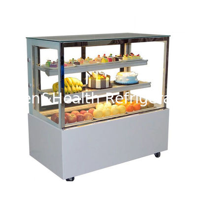 Armo de panadería de luz LED Chiller de exhibición de pasteles con rueda fácil de mover